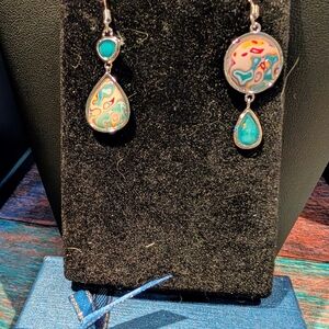 Bohemian Colorful Teardrop Earrings